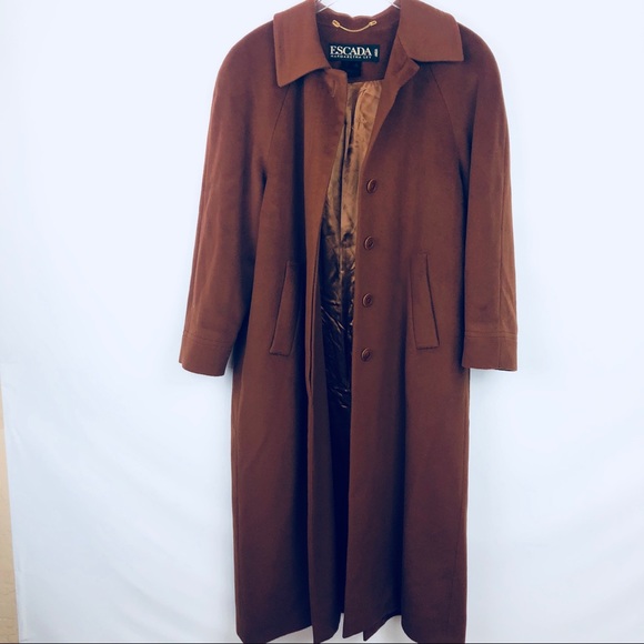 Escada long brown coat - Picture 1 of 7
